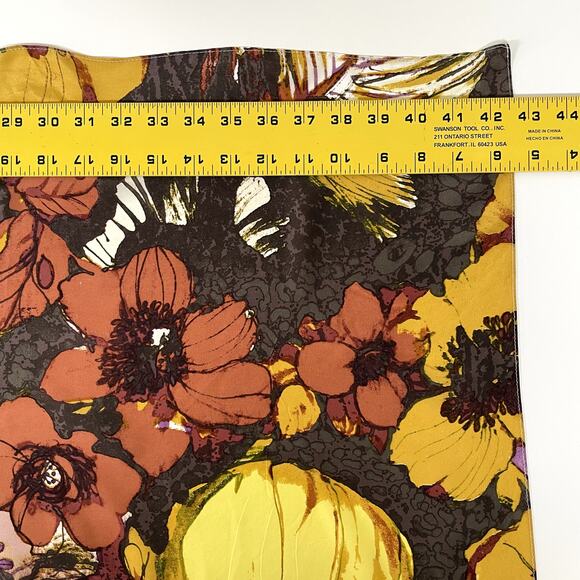 CHICO'S  Floral 100% Silk Scarf Luxury Celebration Cottage Boho Nonnacore - Picture 4 of 7